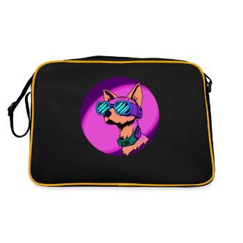 Cyber chien - Sac Retro - noir/or - Dos