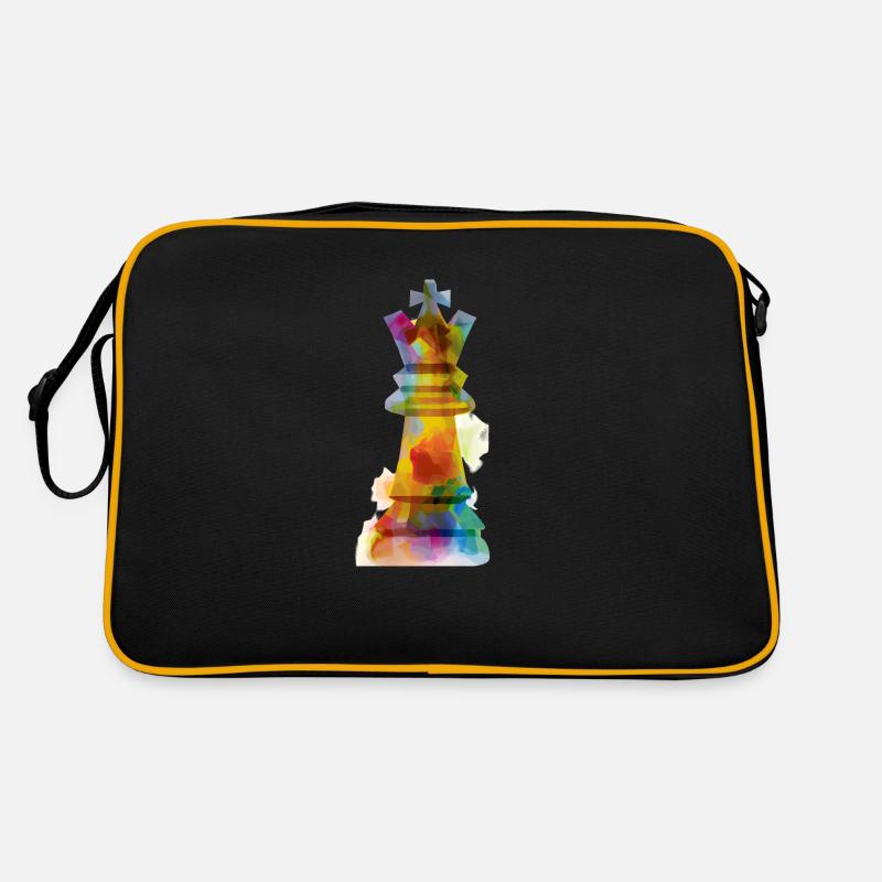 Kunst Schachfigur König Retro Tasche