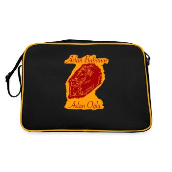 Aslan Babanın Aslan Oğlu - Retro Tasche - Schwarz/Gold - Hinten