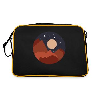 Aménagement paysager de Mountain Night. - Sac Retro - noir/or - Dos