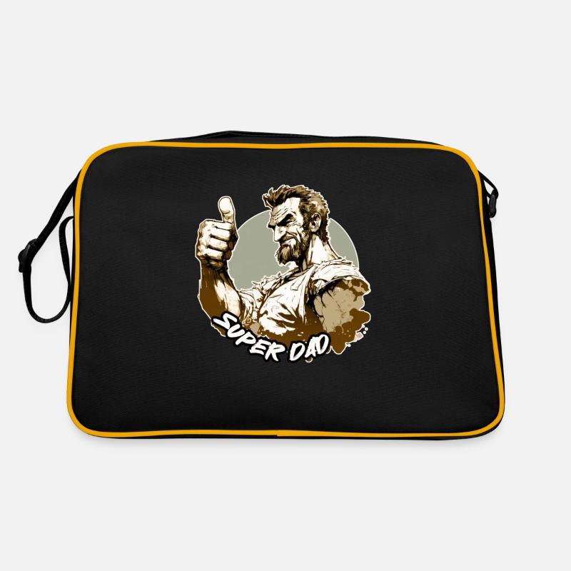 Super Papa - Retro Tasche - Schwarz/Gold