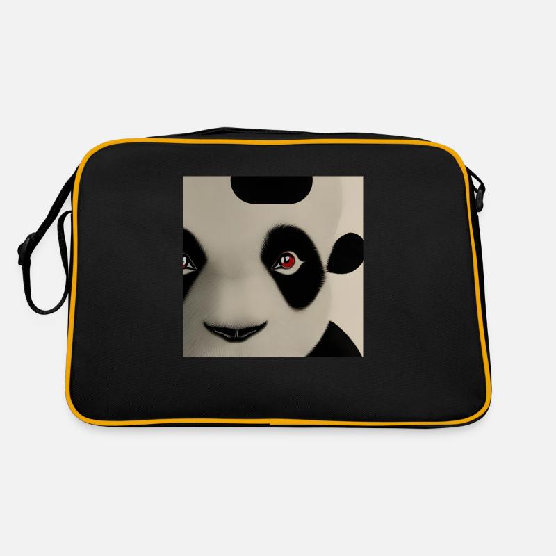 Panda - Retro Tasche - Schwarz/Gold