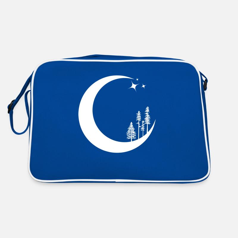 Celestial Moon pines tree Retro Bag