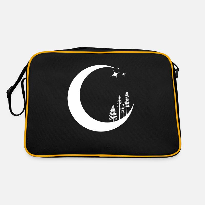 Lune Céleste pins arbre Sac Retro