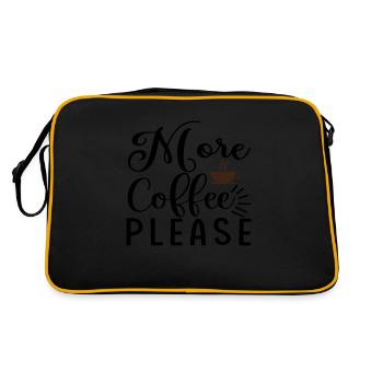 More Coffee please - Retro Tasche - Schwarz/Gold - Hinten