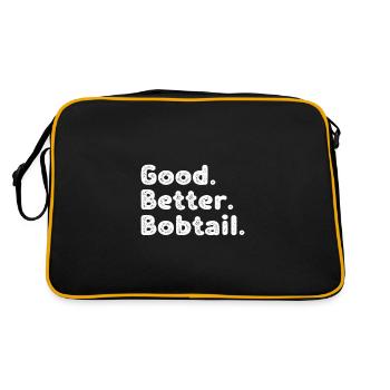 Bobtail - Retro Tasche - Schwarz/Gold - Hinten