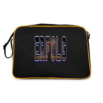 Erfolg - Definition Affirmation für deinen Erfolg - Retro Tasche - Schwarz/Gold - Hinten
