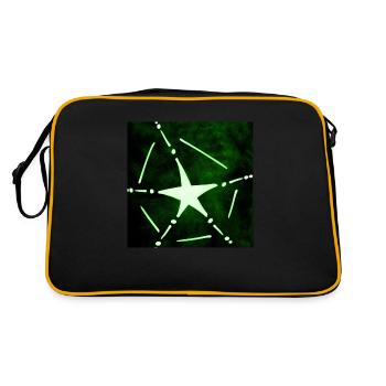 GREEN RESURRECTION STAR - Retro Bag - black/gold - Back