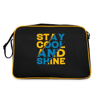 Stay Cool and Shine - Retro Bag - black/gold - Back