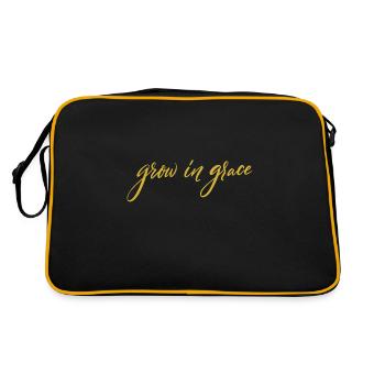 Grow in grace - Retro Tasche - Schwarz/Gold - Hinten