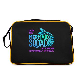 Escouade de sirènes... Je suis si rare que je suis pratiquement mythique - Sac Retro - noir/or - Dos