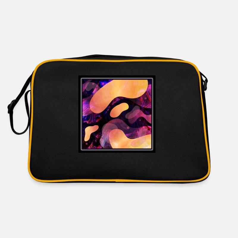 Abstrakt - Retro Tasche - Schwarz/Gold