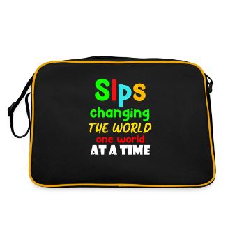 Slps Changing The World One World At A Time - Retro Bag - black/gold - Back