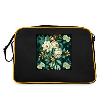 Vintage Fleuri Design Floral 2 13 300 - Sac Retro - noir/or - Dos