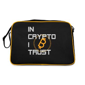 Bitcoin Trading Crypto Aktien - Retro Tasche - Schwarz/Gold - Hinten
