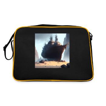 Ship in the desert - Retro Bag - black/gold - Back