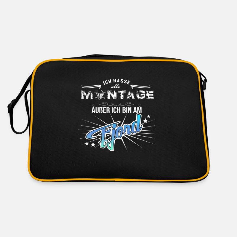 Fjord Montag - Retro Tasche - Schwarz/Gold