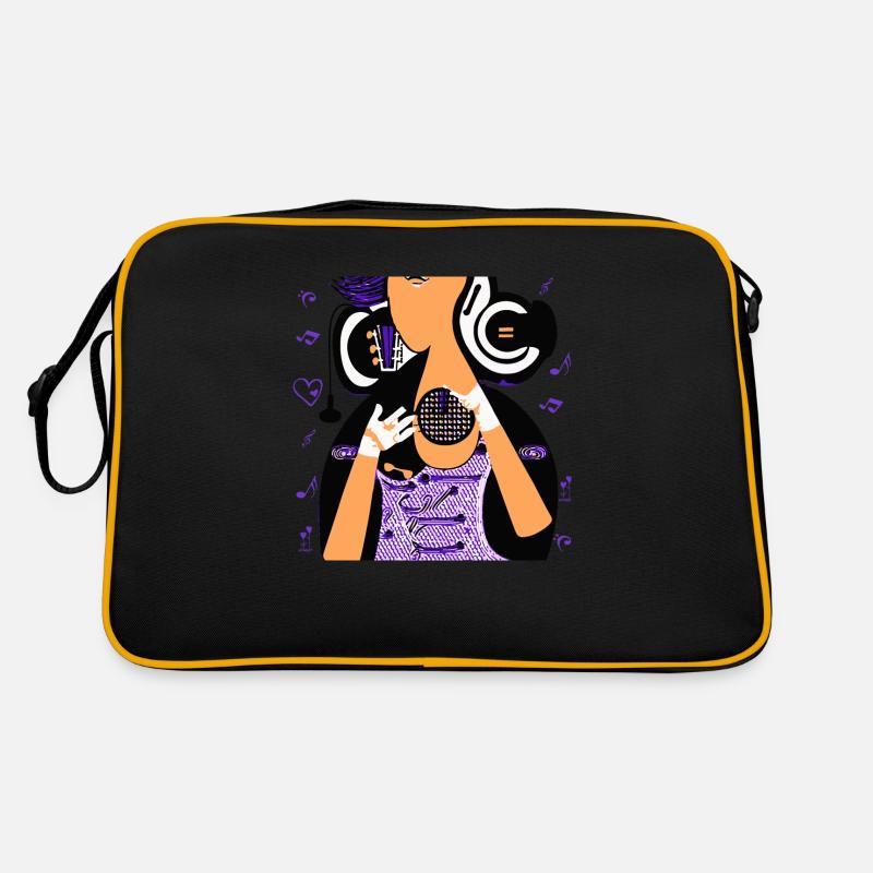 Musik Mädchen Retro Tasche