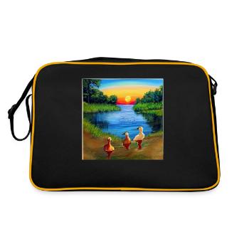 Lake Life - Retro Bag - black/gold - Back