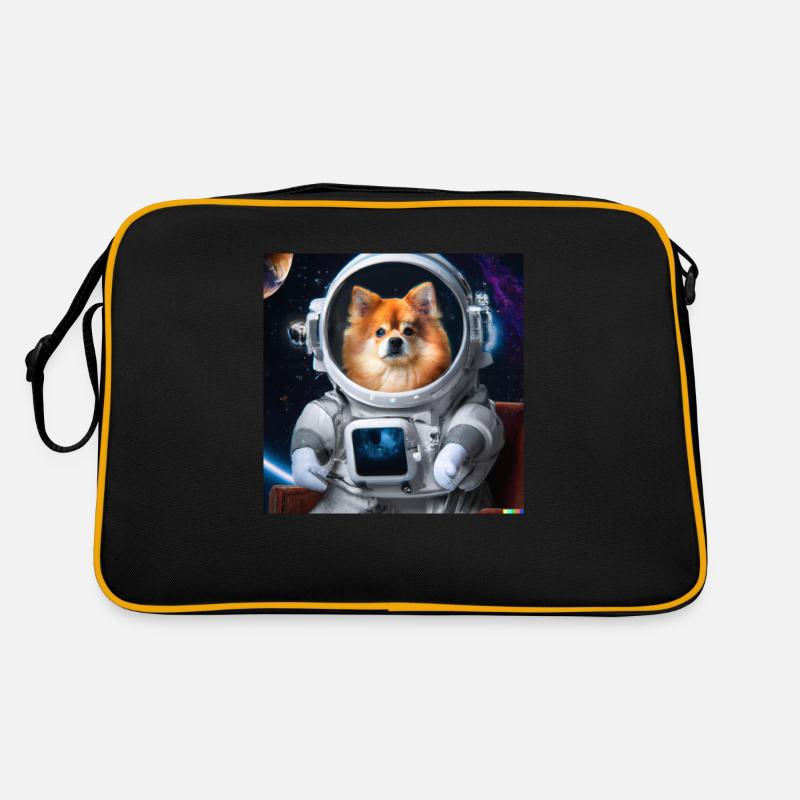 Poméranien en combinaison spatiale - chien dans l’espace Sac Retro