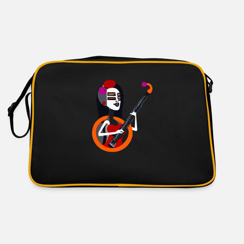 Musik Mädchen Retro Tasche