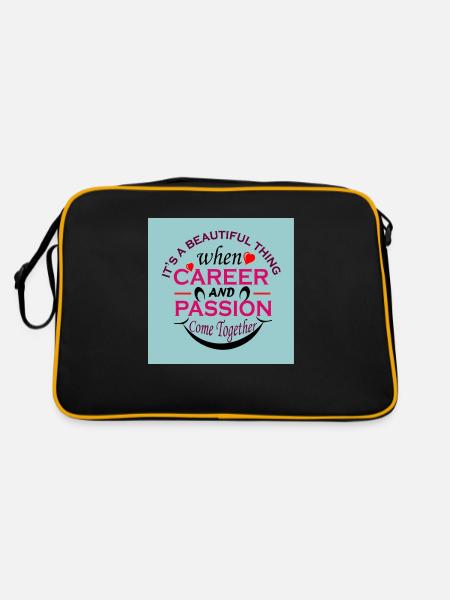 Conception de t-shirt infirmière - Sac Retro - noir/or - Dos