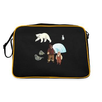 Eskimo family - Retro Bag - black/gold - Back