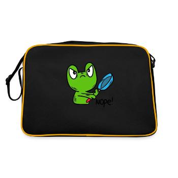 Drôle de grenouille, crapaud - Sac Retro - noir/or - Dos