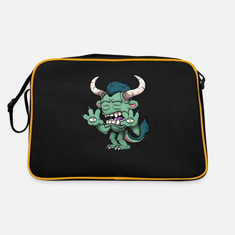 Monstre vert Sac Retro