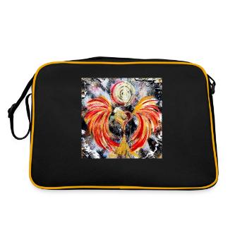 Herzengel der Pioniere - Retro Tasche - Schwarz/Gold - Hinten