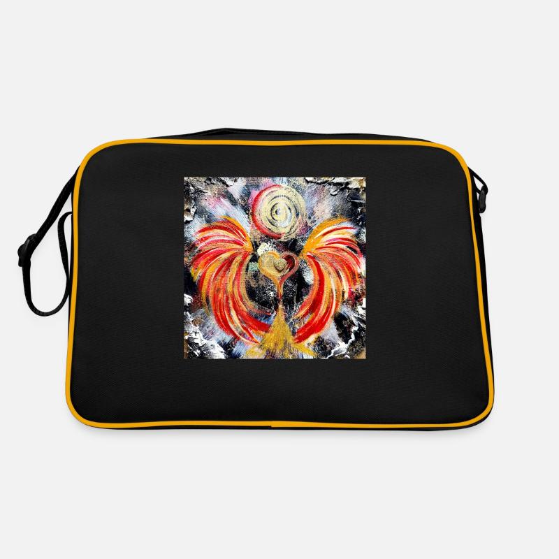Herzengel der Pioniere - Retro Tasche - Schwarz/Gold
