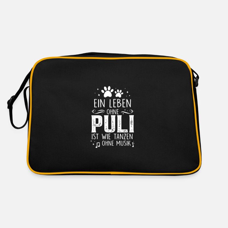 Ein Leben ohne Puli Retro Tasche