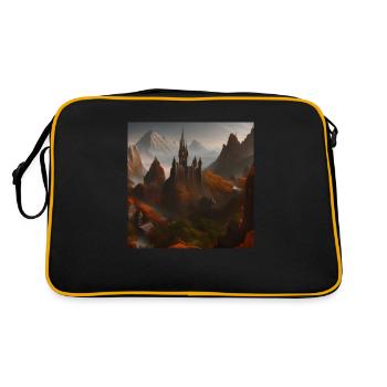 Castle in the mountain - Retro Bag - black/gold - Back