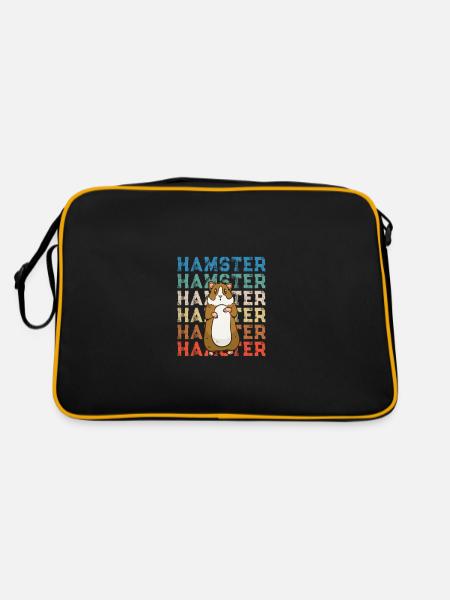 Hamster Hamster Hamster Vintage - Retro Bag - black/gold - Back