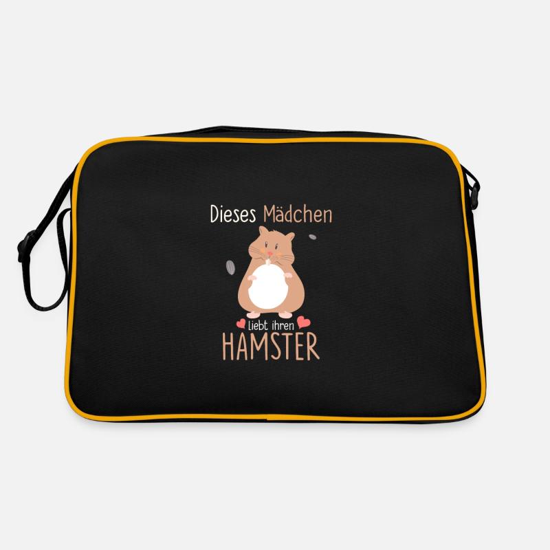 Diese Mädchen liebt Ihren Hamster Retro Tasche