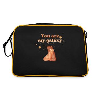 J’adore la Saint-Valentin Fox Couple Tu es ma galaxie - Sac Retro - noir/or - Dos