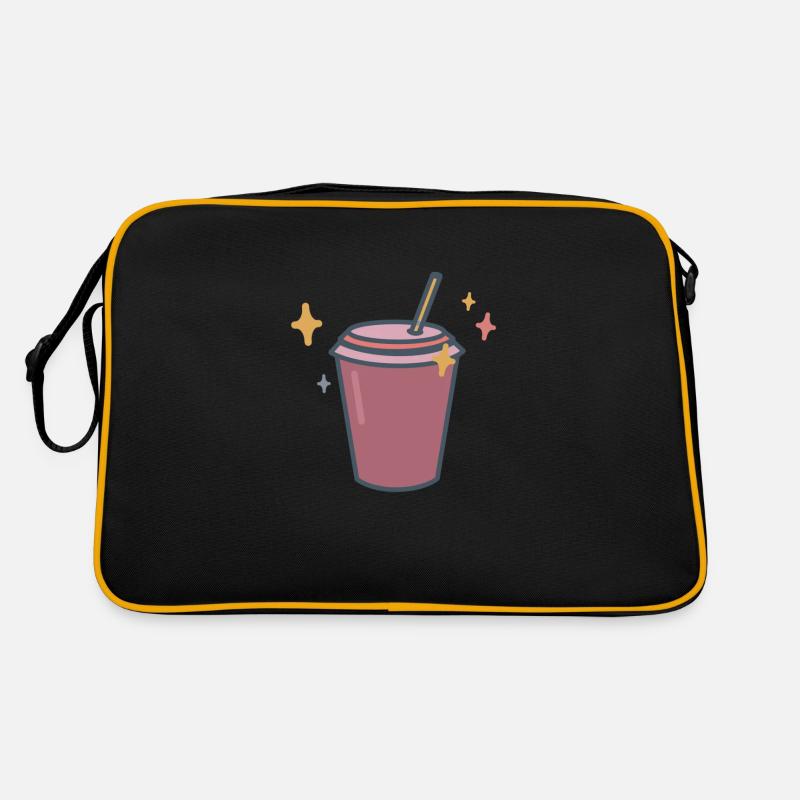 CUTE COFFEE CUP - Retro Tasche - Schwarz/Gold