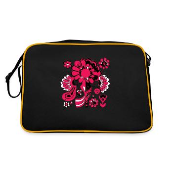 Flowers of the 70s - Retro Bag - black/gold - Back