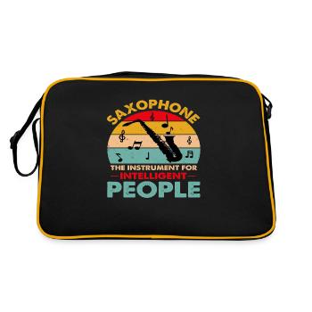 Saxophones The Instrument For Intelligent People - Retro Bag - black/gold - Back