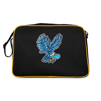 Iconic eagle in comic style - AI Art - Retro Bag - black/gold - Back