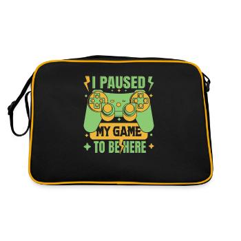 I Paused My Game To Be Here - Retro Bag - black/gold - Back