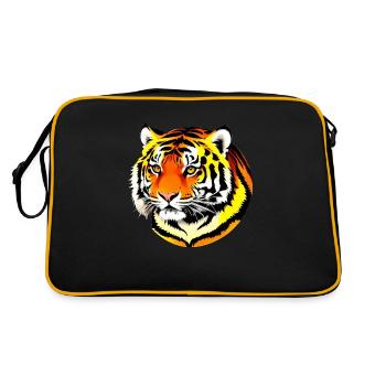 Comic Tiger Mignon Drôle Cool Dessin animé 10 - Sac Retro - noir/or - Dos
