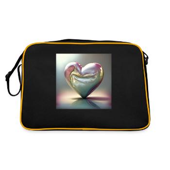 coeur métal pastel - Sac Retro - noir/or - Dos