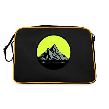 Mountains - Retro Tasche - Schwarz/Gold - Hinten
