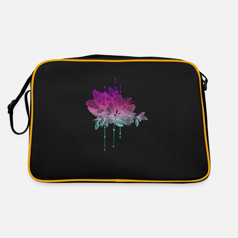 Fleur en couleur Sac Retro