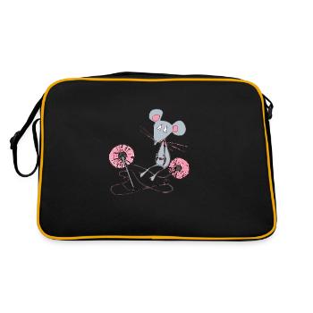Mimi the sad mouse - Retro Bag - black/gold - Back