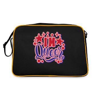 I´m Queer - Retro Tasche - Schwarz/Gold - Hinten