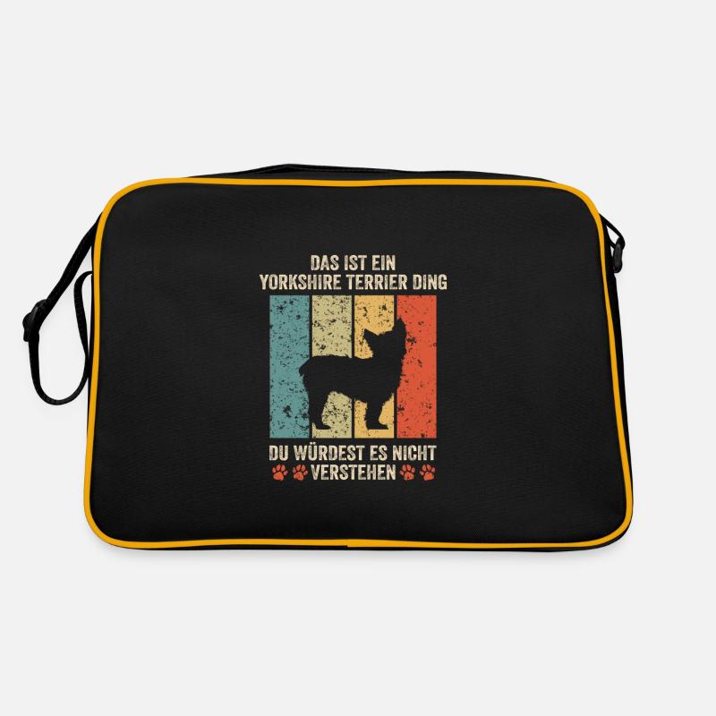 Das ist ein Yorkshire Terrier Ding Retro Tasche