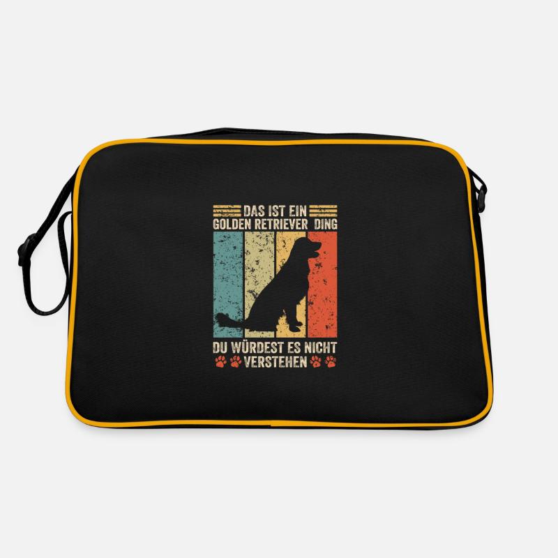 Das ist ein Golden Retriever Ding Retro Tasche