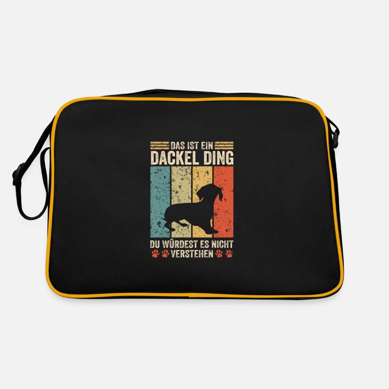 Das ist ein Dackel Ding Retro Tasche